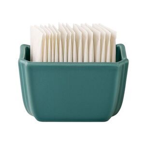 Fiestaware Fiesta Sugar Packet Caddy Sweetener HOLDER Organizer CERAMIC TEAL